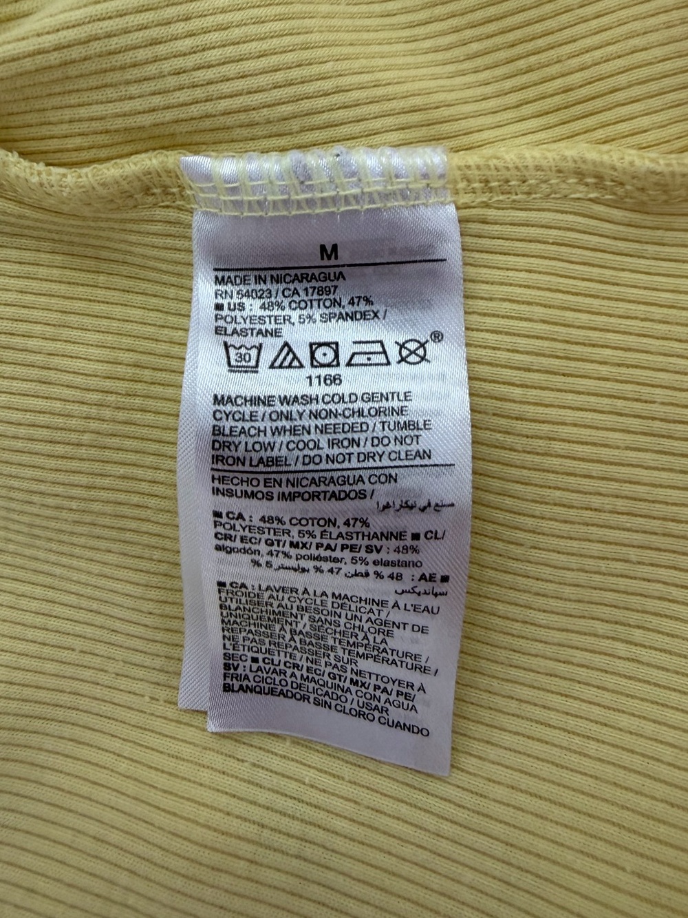 Old Navy Yellow Ribbed Tank Top - Picture 4 of 4